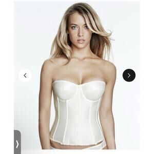 NWT Dominique Intimate Apparel Corset Bridal Bustier White Underwire Size 34C